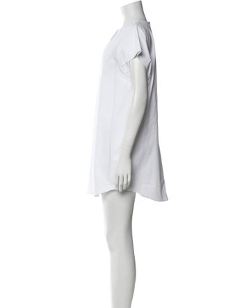 Jil Sander Navy V-Neck Mini Dress