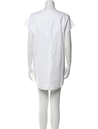 Jil Sander Navy V-Neck Mini Dress