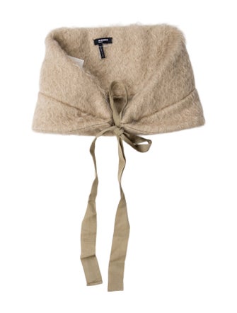 Jil Sander Navy tonal stitching Scarf