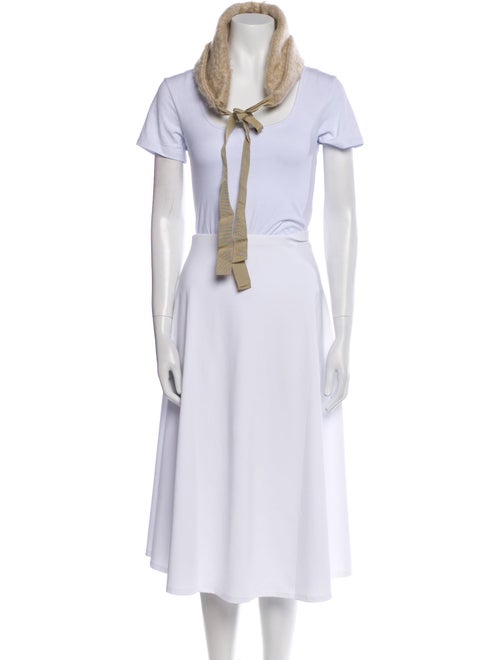 Jil Sander Navy tonal stitching Scarf