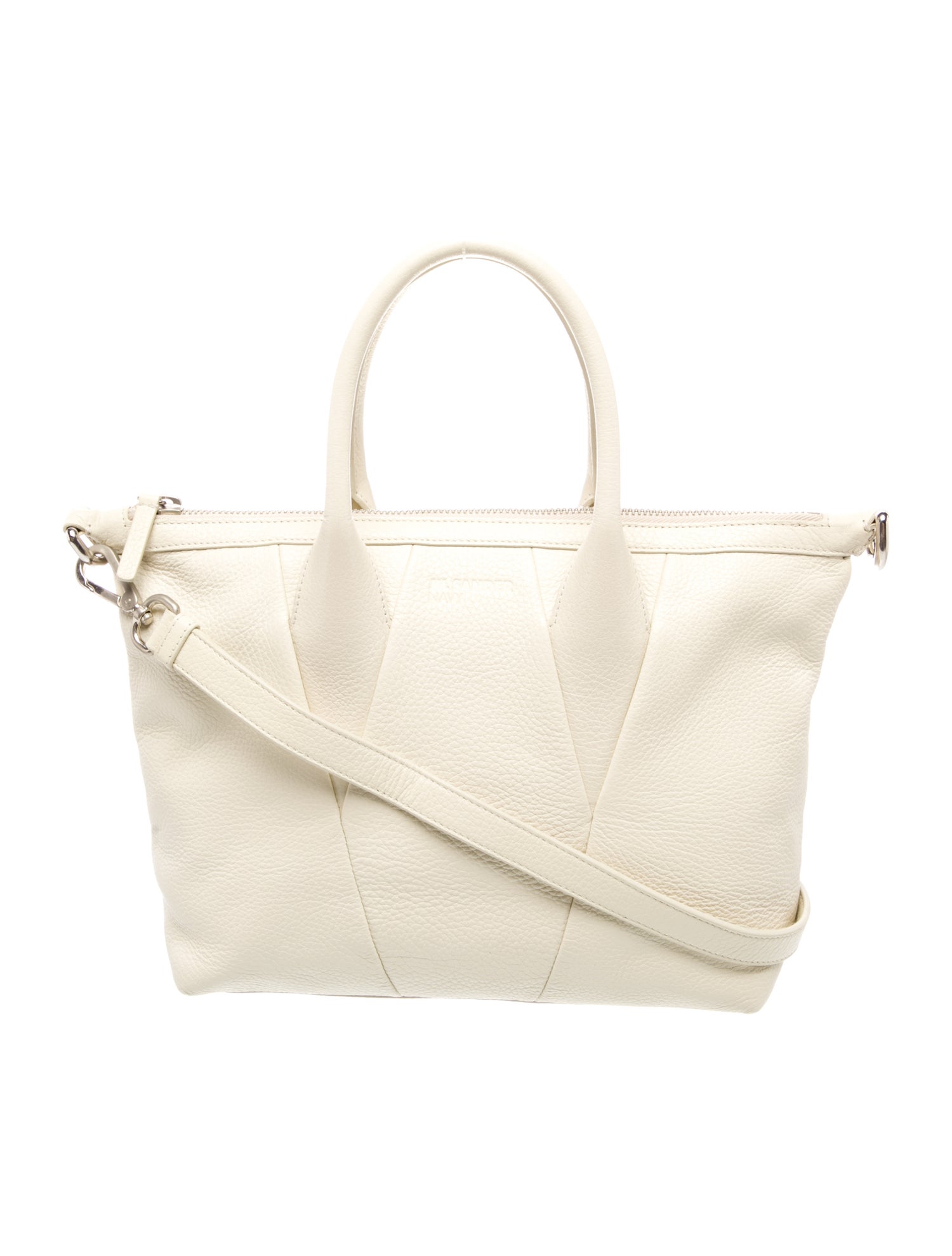 Jil Sander Navy Leather Top Handle Bag