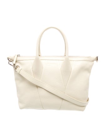 Jil Sander Navy Leather Top Handle Bag