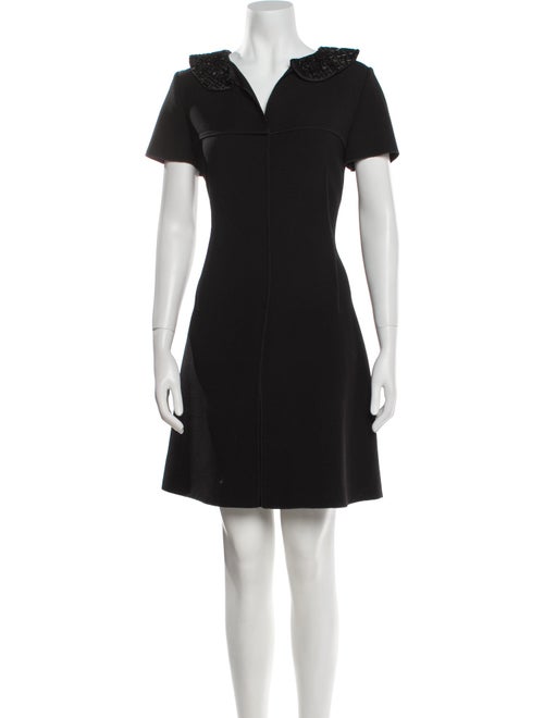 Jil Sander Navy Virgin Wool Mini Dress