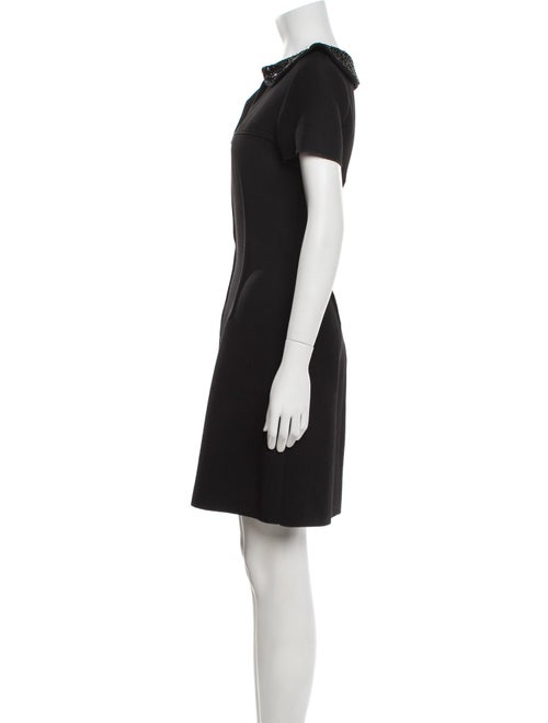 Jil Sander Navy Virgin Wool Mini Dress