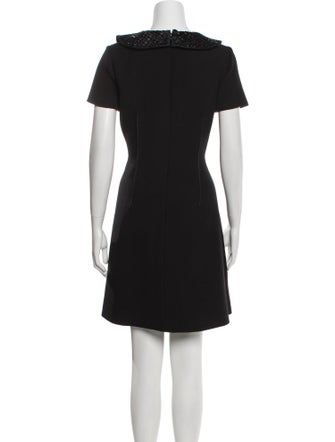 Jil Sander Navy Virgin Wool Mini Dress