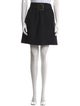 Jil Sander Navy Pleated Accents Knee-Length Skirt