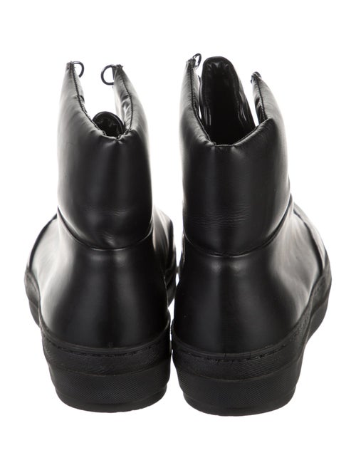 Jil Sander Navy Leather Combat Boots