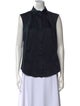 Jil Sander Navy Sleeveless Button-Up Top