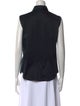 Jil Sander Navy Sleeveless Button-Up Top