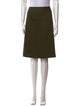 Jil Sander Navy Wool Knee-Length Skirt