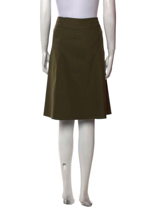 Jil Sander Navy Wool Knee-Length Skirt