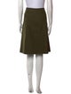Jil Sander Navy Wool Knee-Length Skirt
