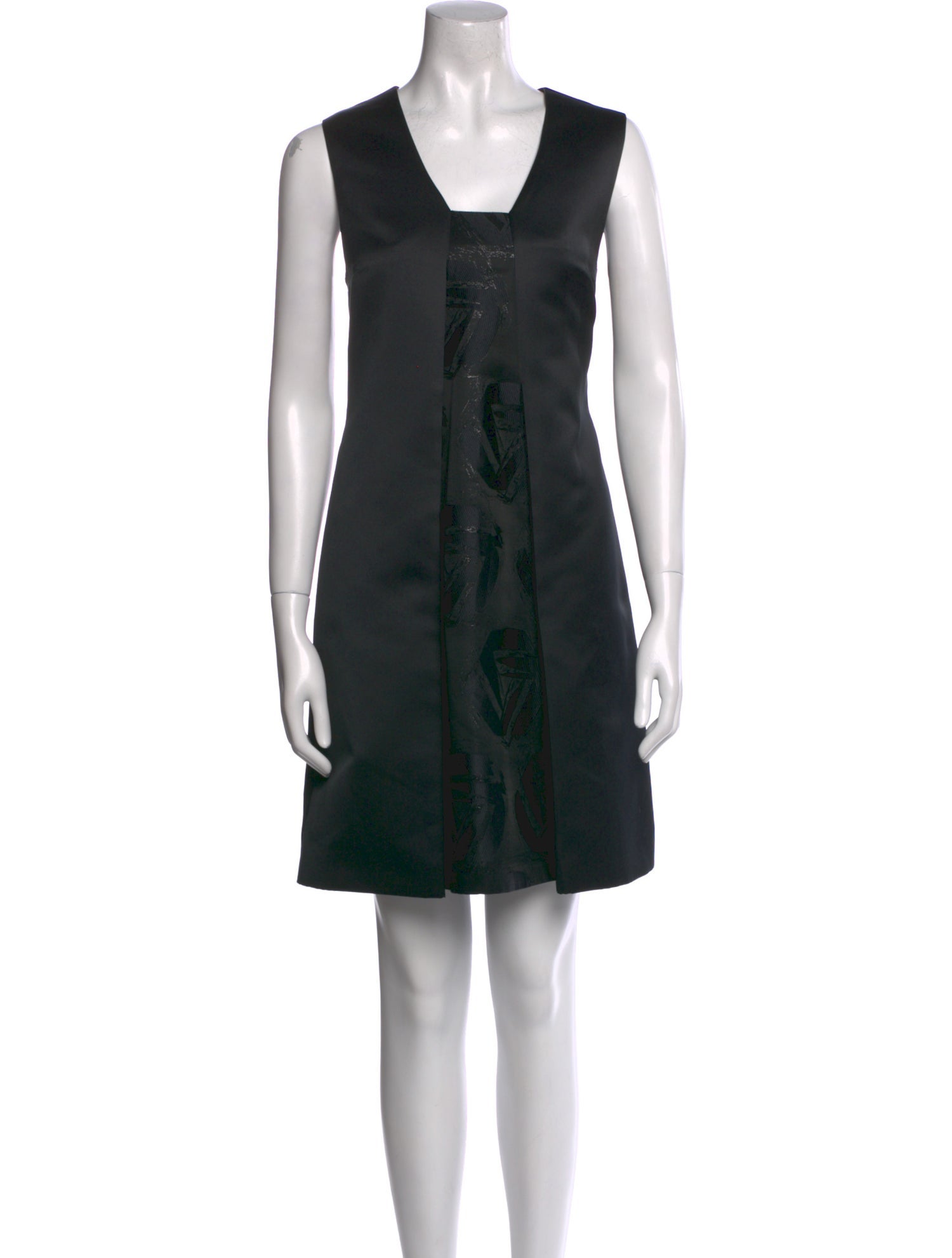Jil Sander Navy Square Neckline Mini Dress