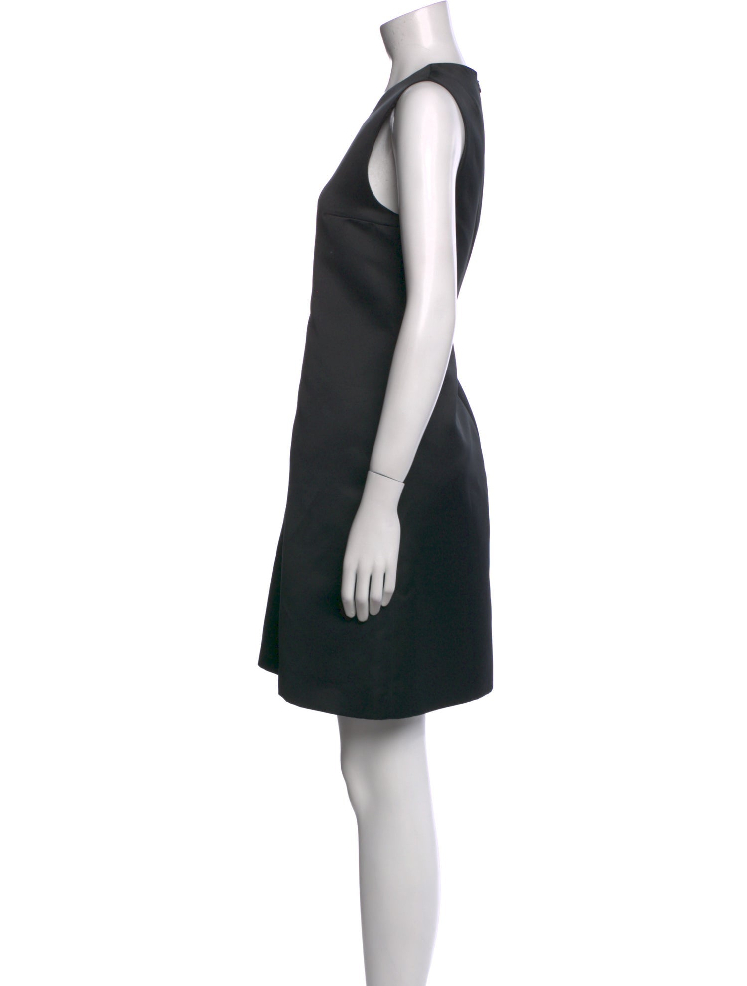 Jil Sander Navy Square Neckline Mini Dress