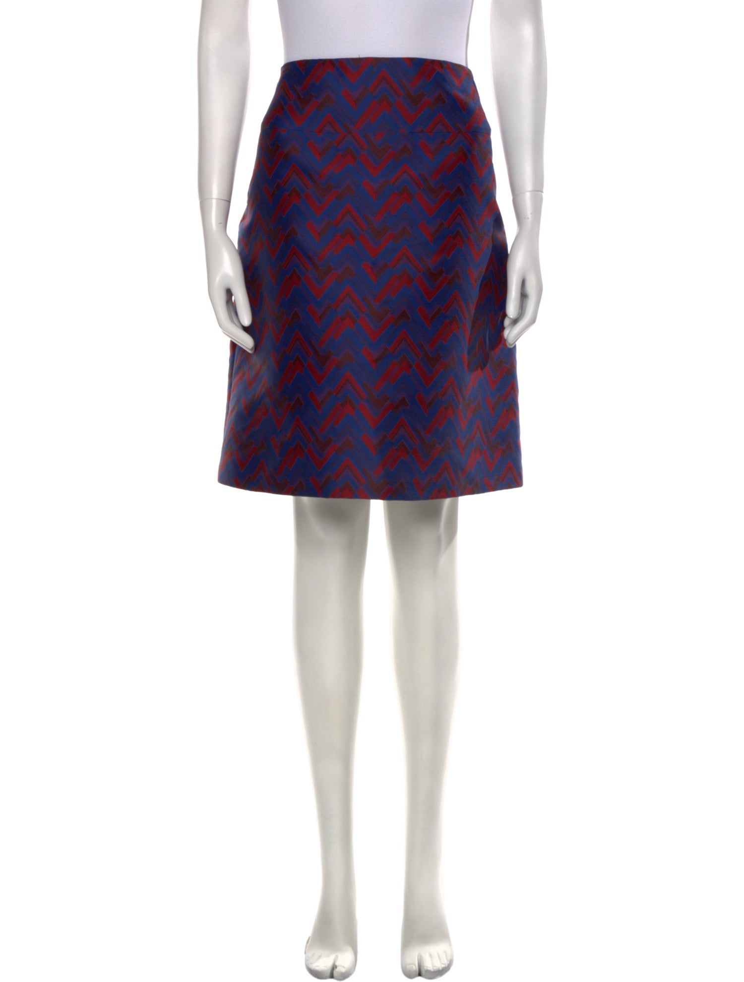Jil Sander Navy Printed Knee-Length Skirt