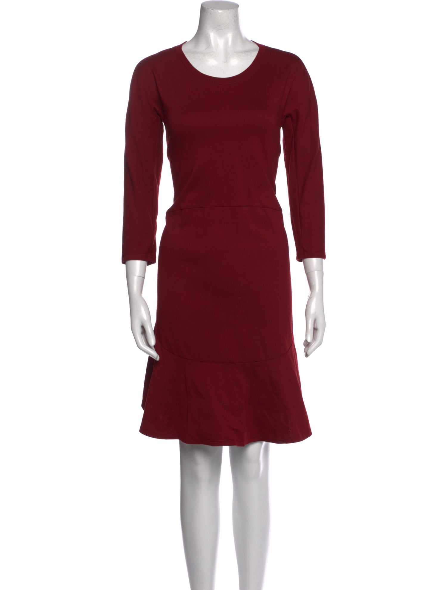 Jil Sander Navy Scoop Neck Knee-Length Dress