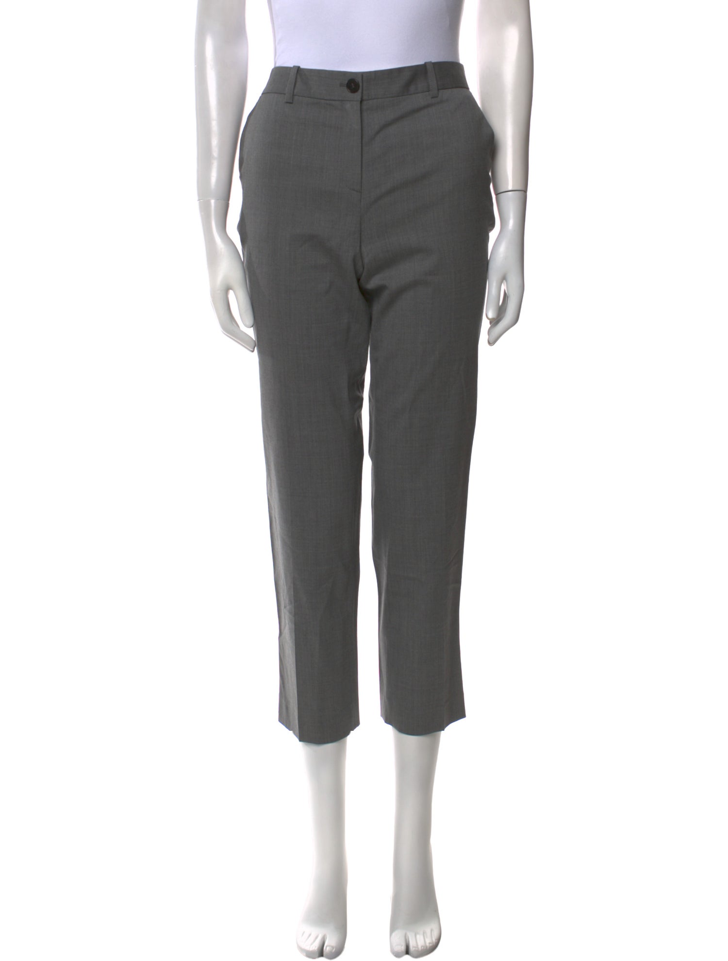 Jil Sander Navy Virgin Wool Straight Leg Pants