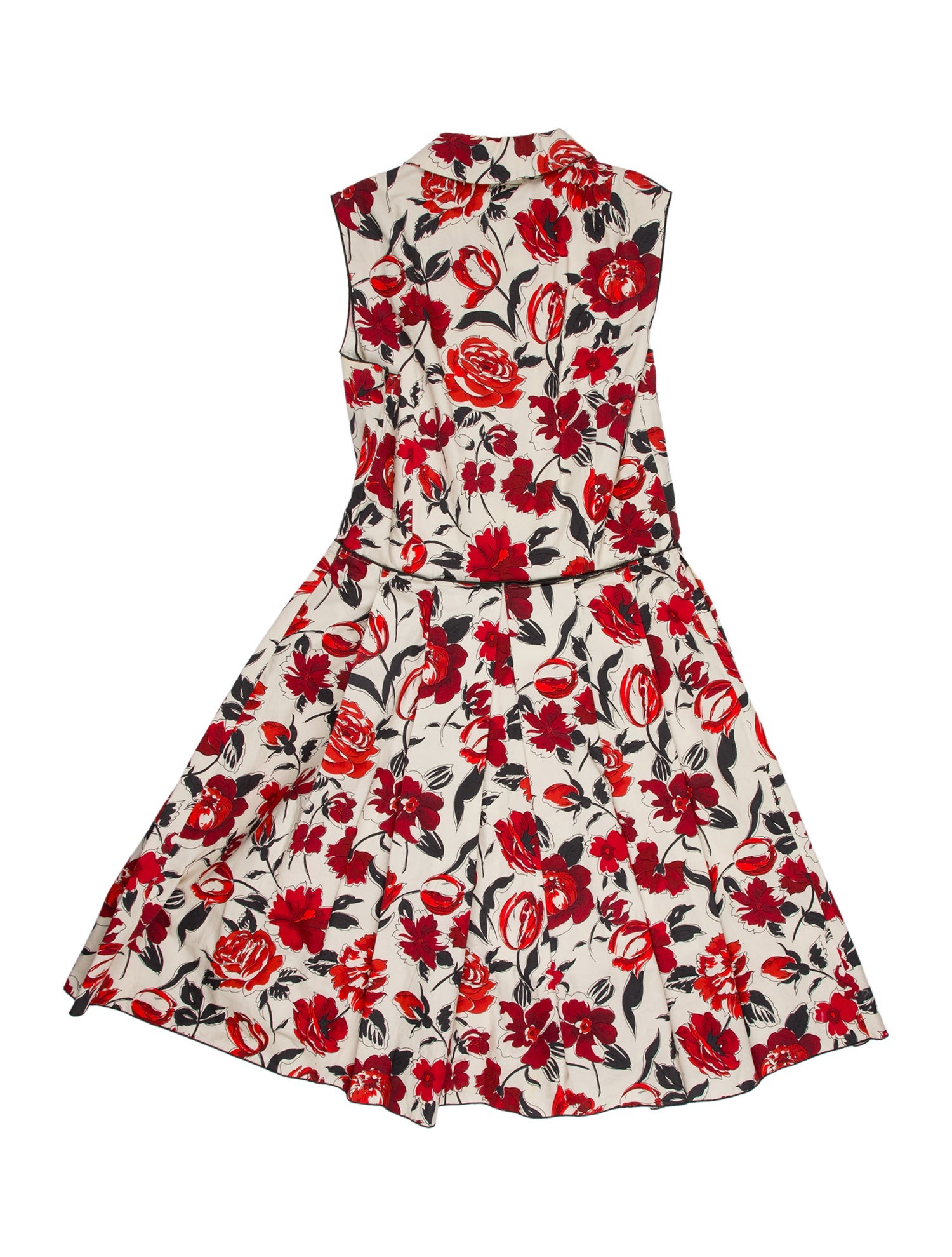 Jil Sander Navy Floral Print Knee-Length Dress