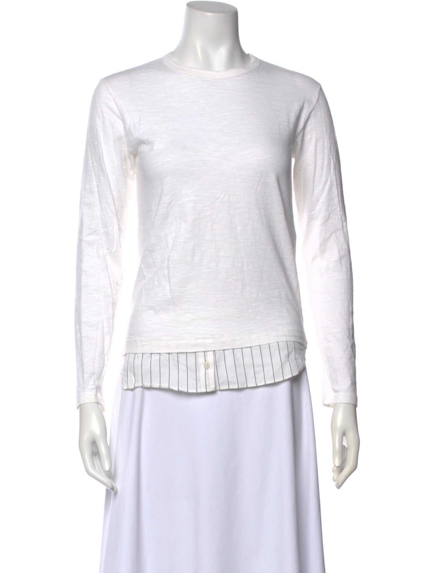 Jil Sander Navy Crew Neck Long Sleeve Top