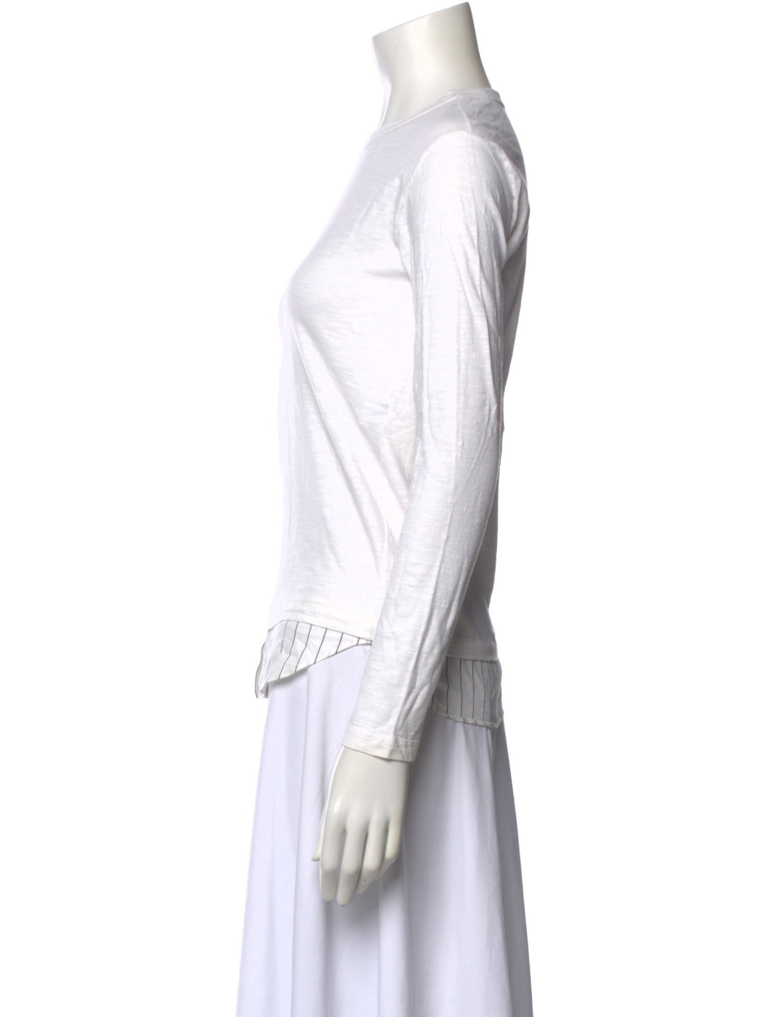 Jil Sander Navy Crew Neck Long Sleeve Top