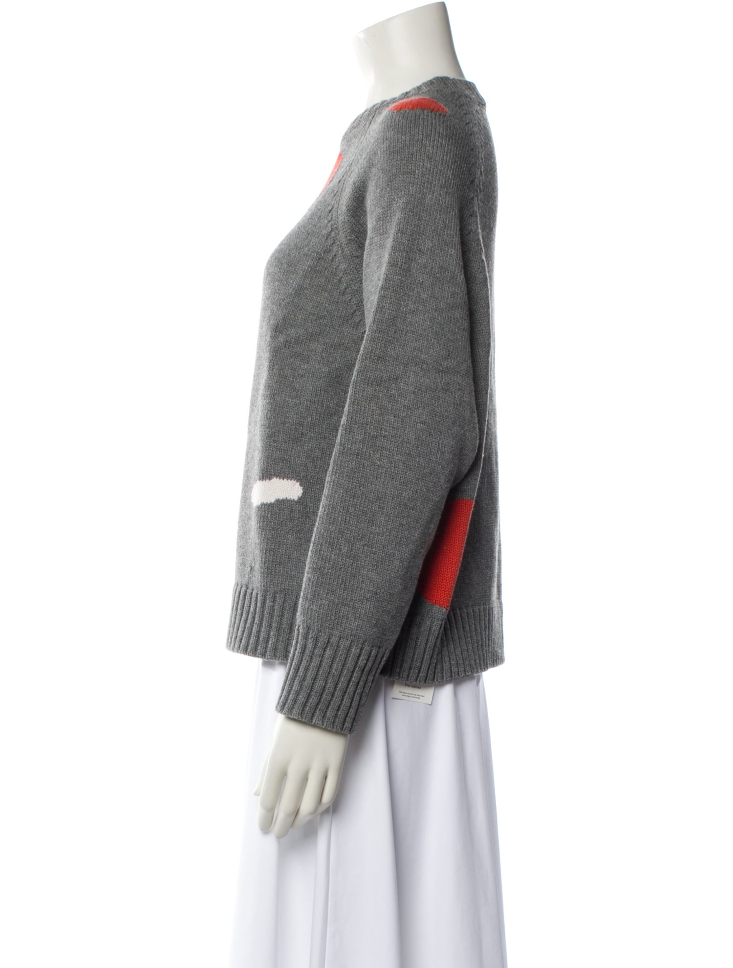 Jil Sander Navy Wool Graphic Print Sweater