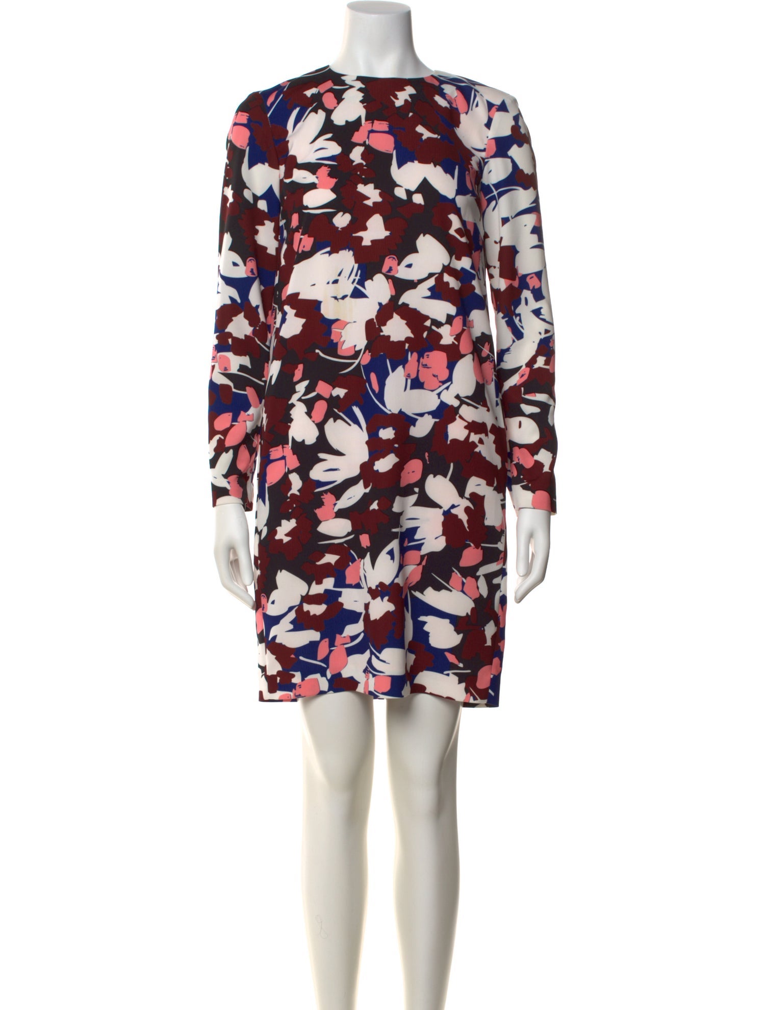 Jil Sander Navy Floral Print Mini Dress