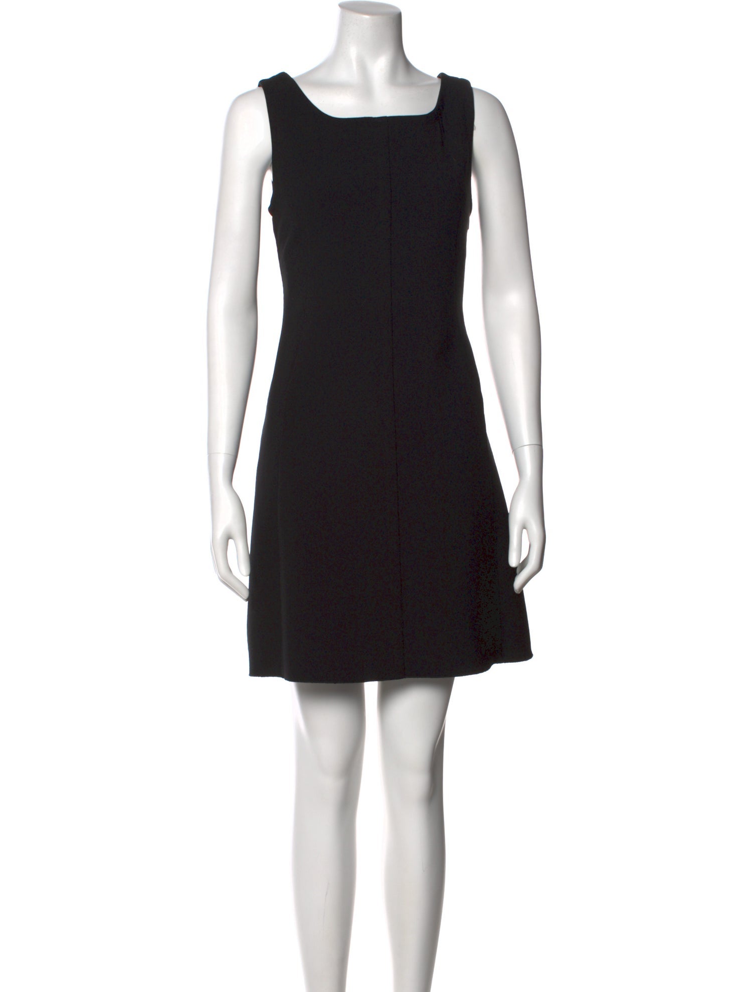 Jil Sander Navy Square Neckline Mini Dress