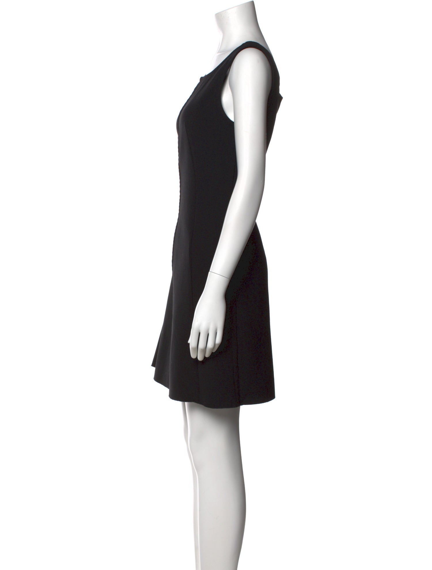 Jil Sander Navy Square Neckline Mini Dress