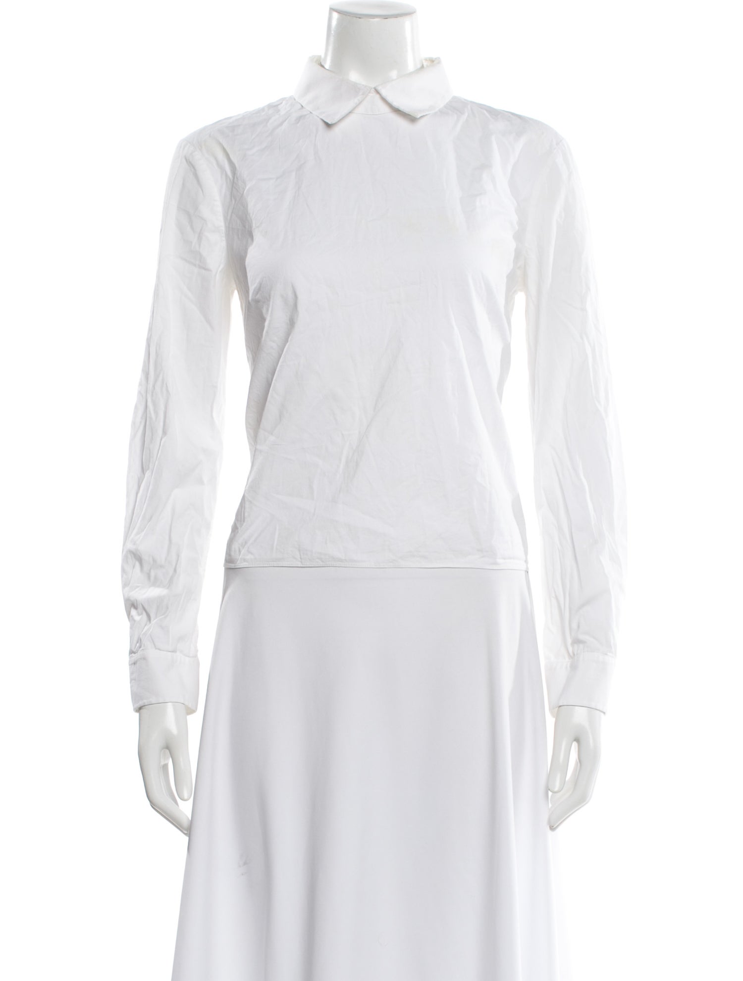 Jil Sander Navy Long Sleeve Blouse