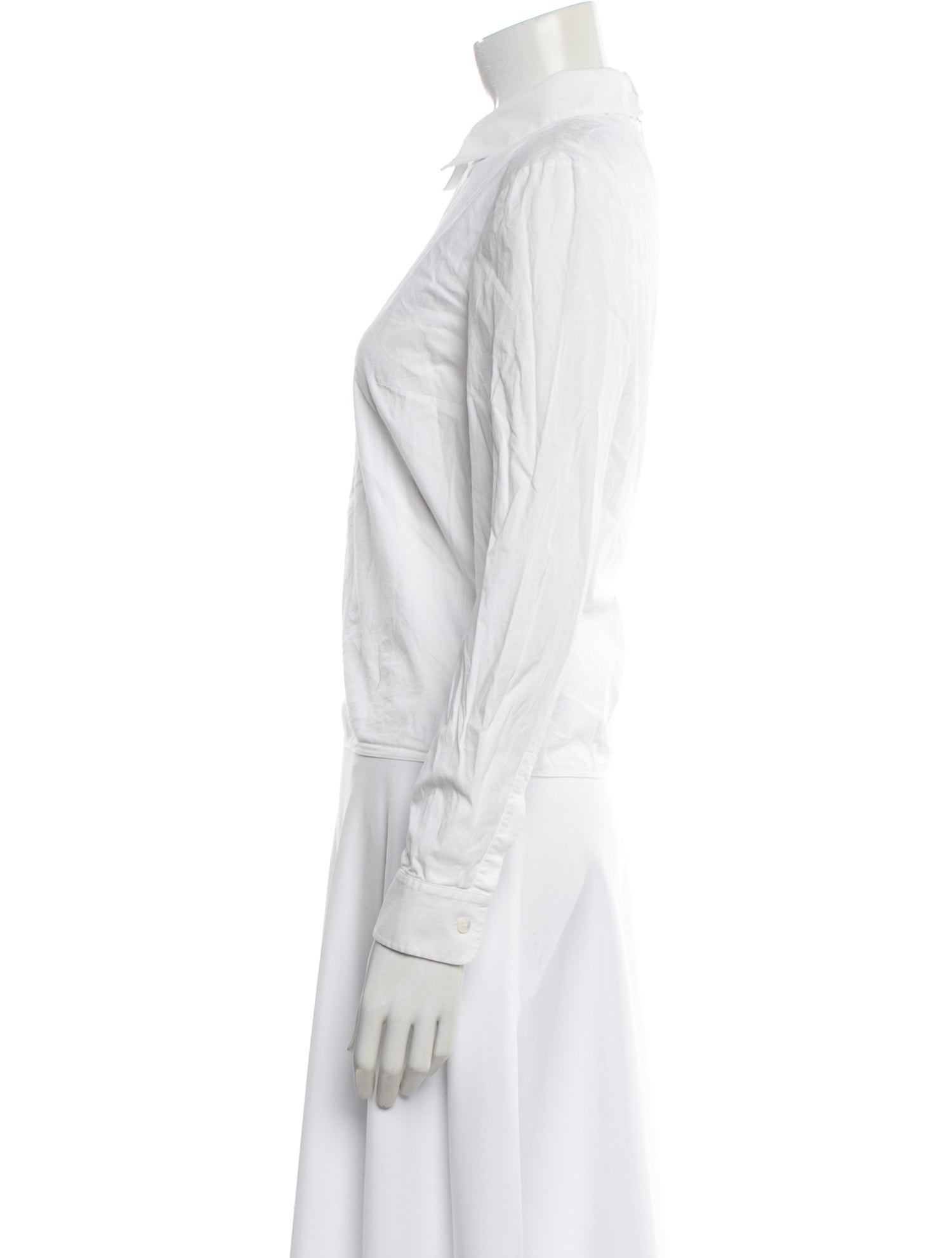 Jil Sander Navy Long Sleeve Blouse