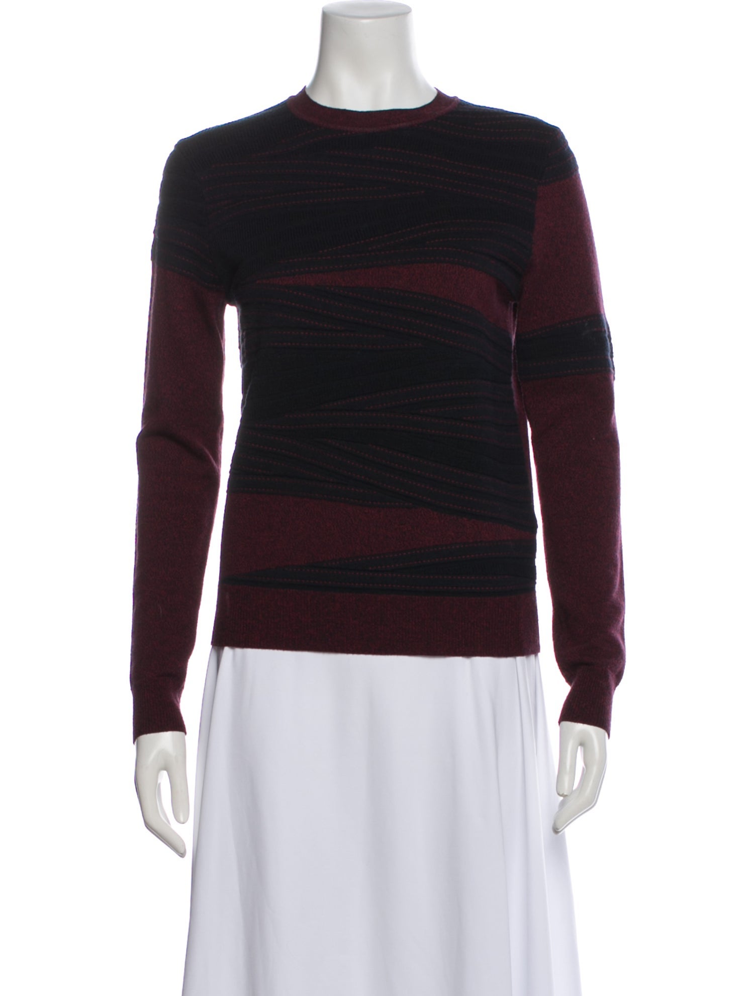 Jil Sander Navy Wool Striped Sweater