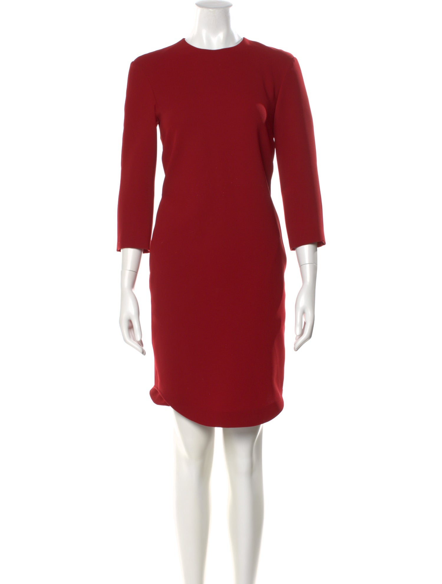Jil Sander Navy Crew Neck Knee-Length Dress