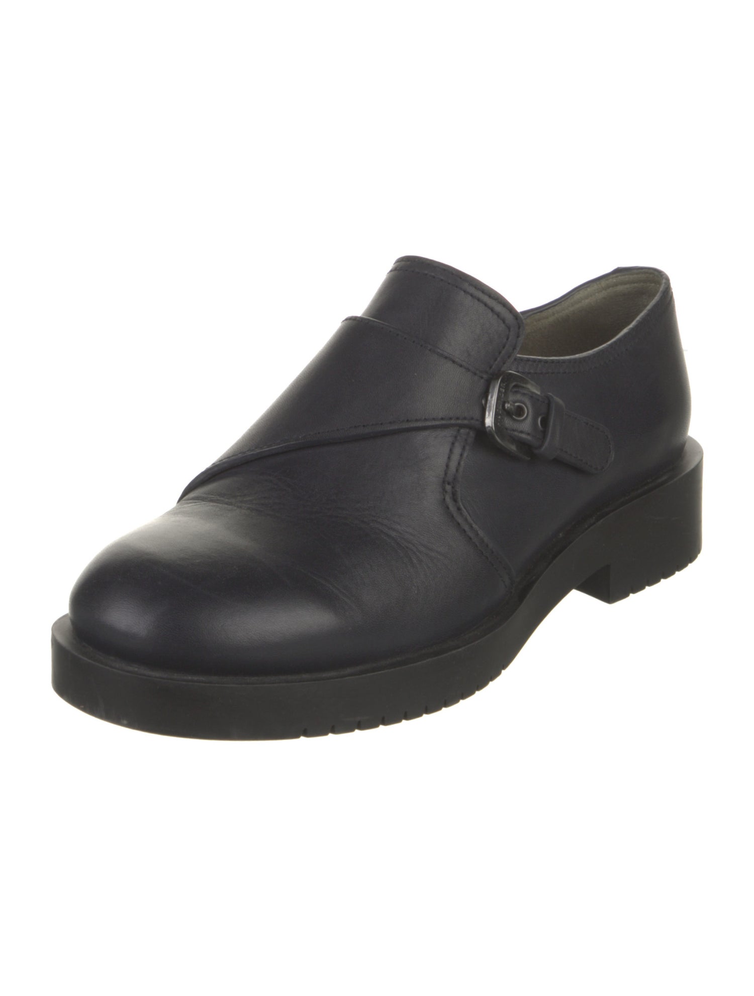 Jil Sander Navy Leather Oxfords