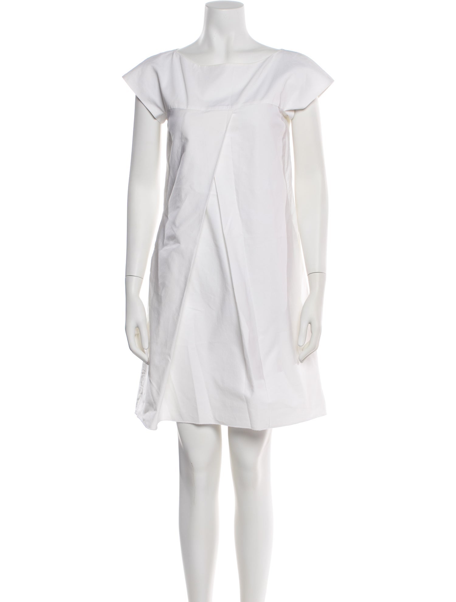 Jil Sander Navy One-Shoulder Mini Dress