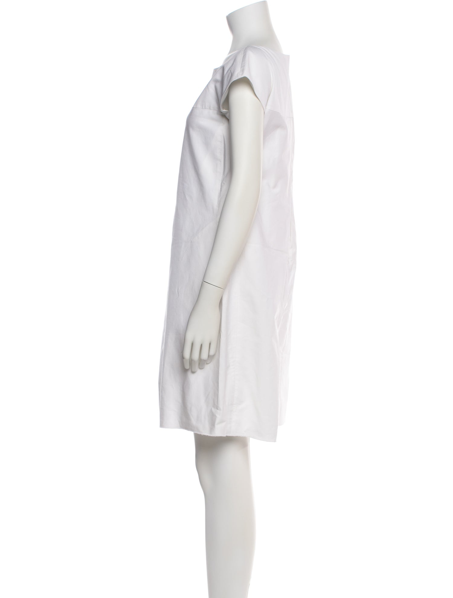 Jil Sander Navy One-Shoulder Mini Dress