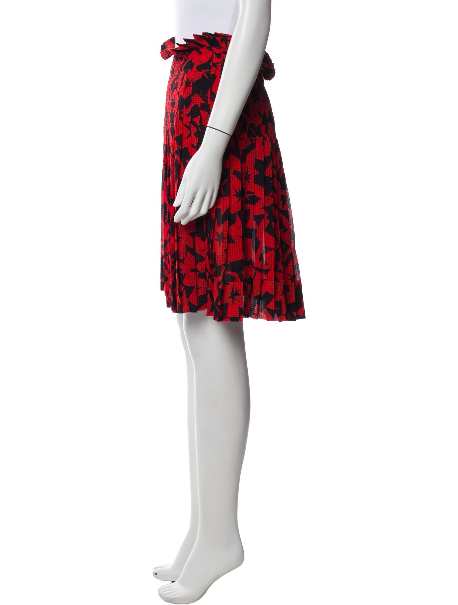 Jil Sander Navy Printed Knee-Length Skirt