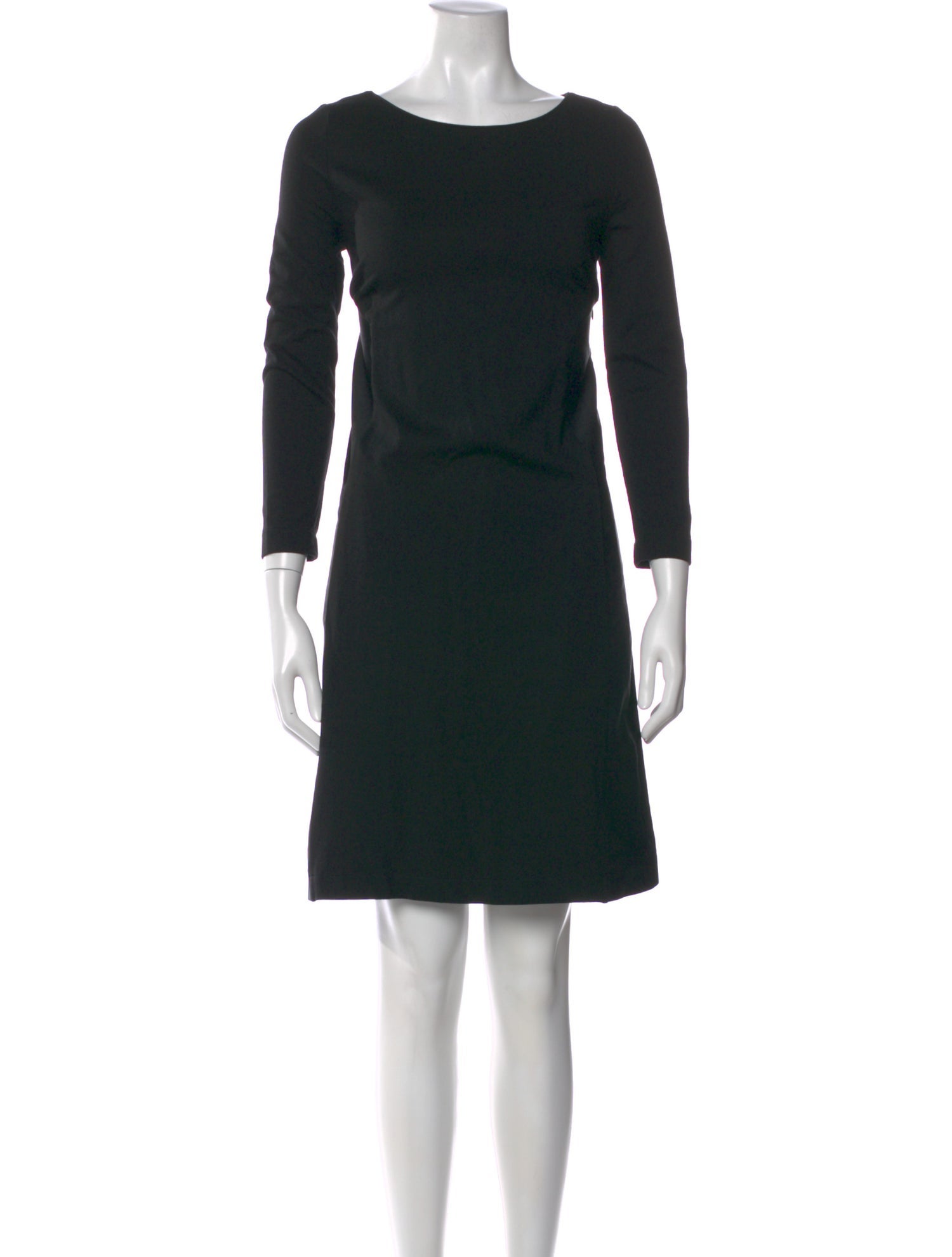 Jil Sander Navy Crew Neck Knee-Length Dress