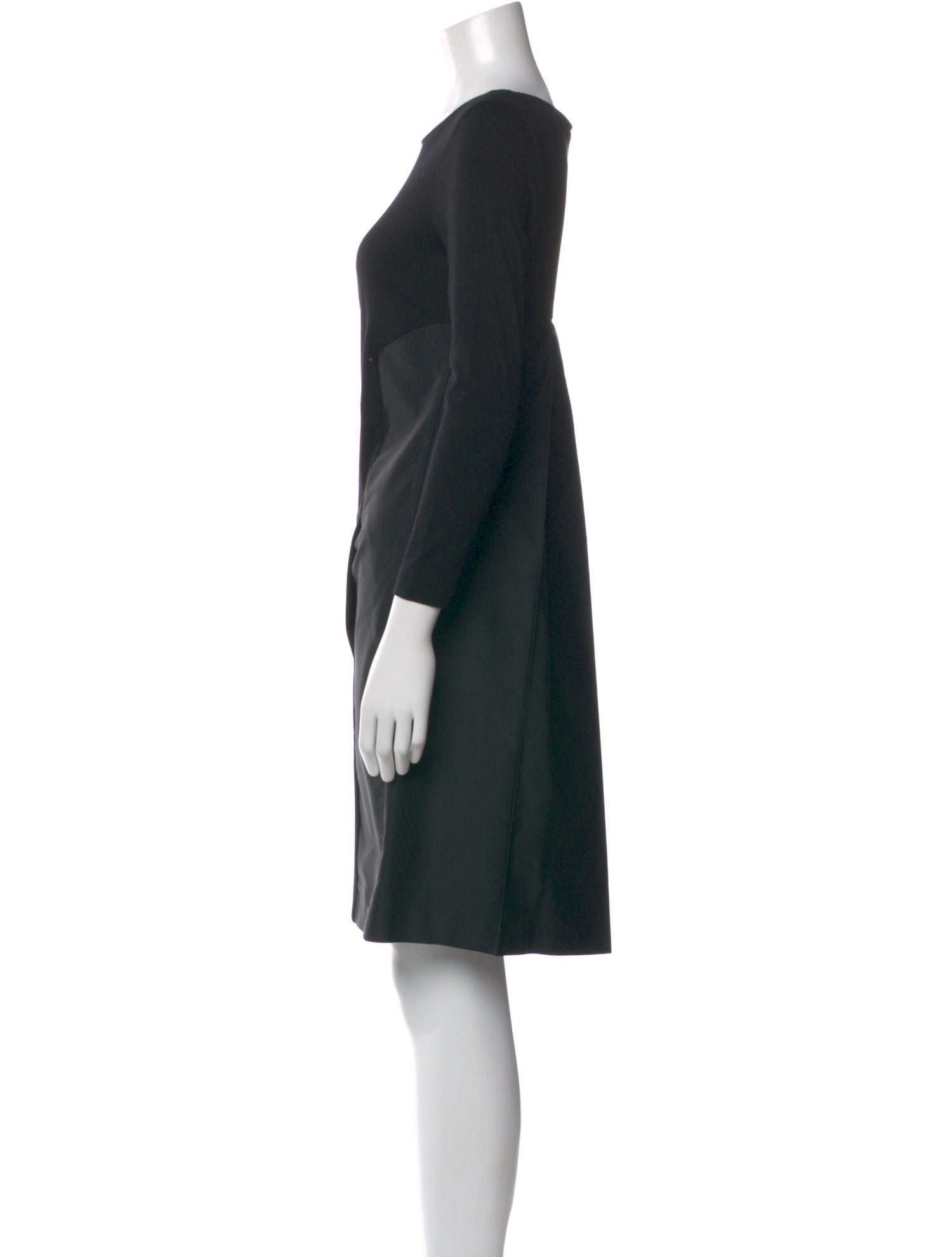 Jil Sander Navy Crew Neck Knee-Length Dress