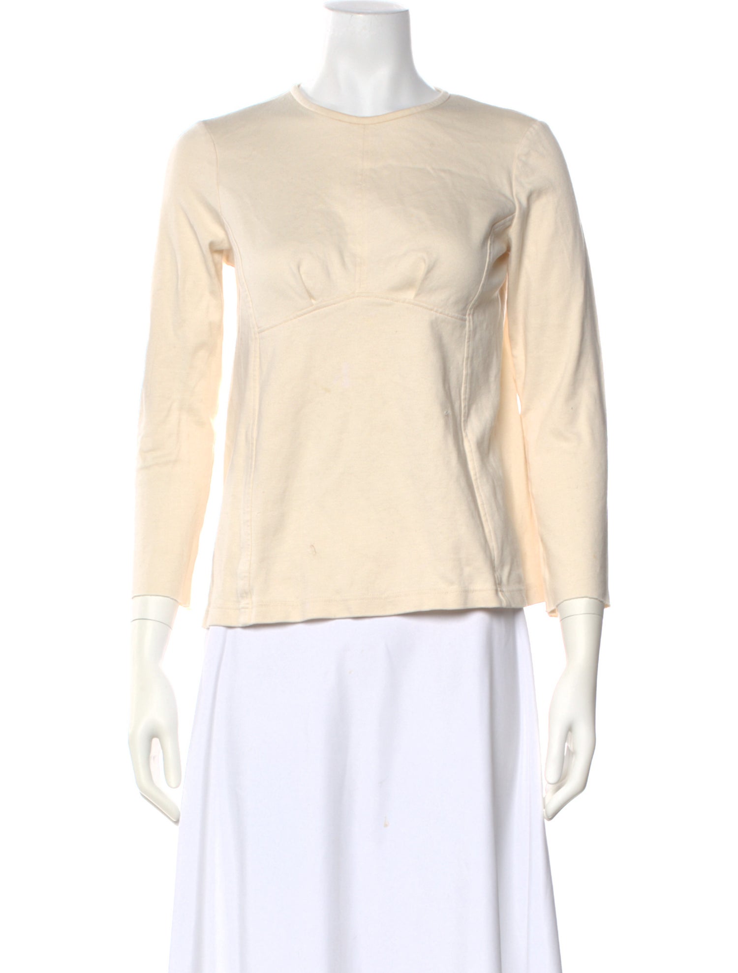 Jil Sander Navy Crew Neck Long Sleeve Top