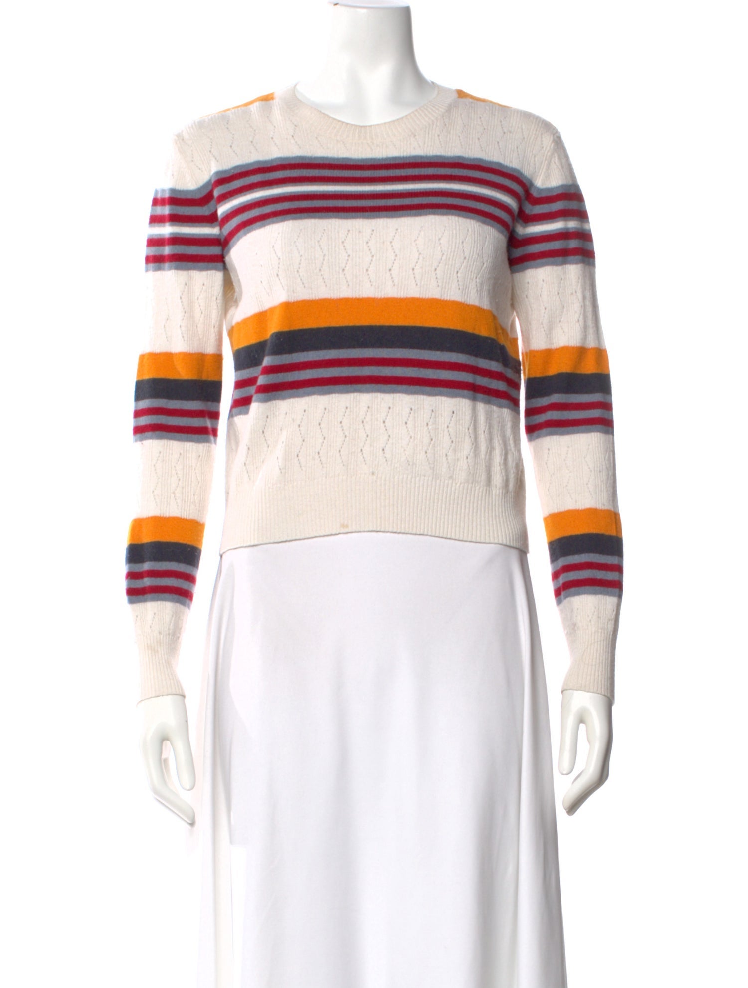 Jil Sander Navy Wool Striped Sweater