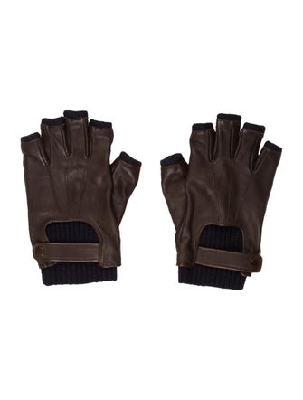 John Varvatos Star USA Leather Fingerless Gloves w/ Tags