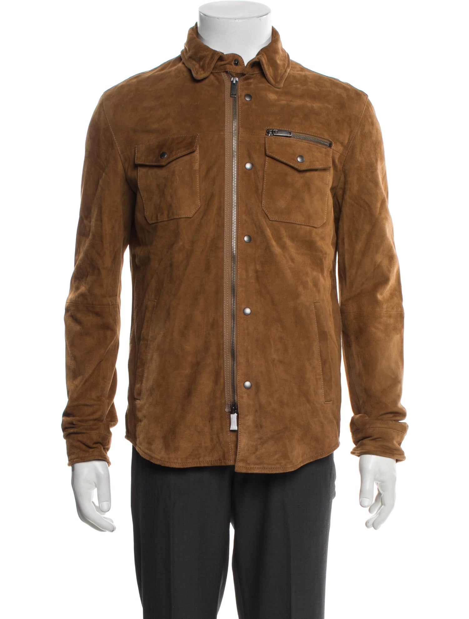 John Varvatos Star USA Suede Trucker Jacket