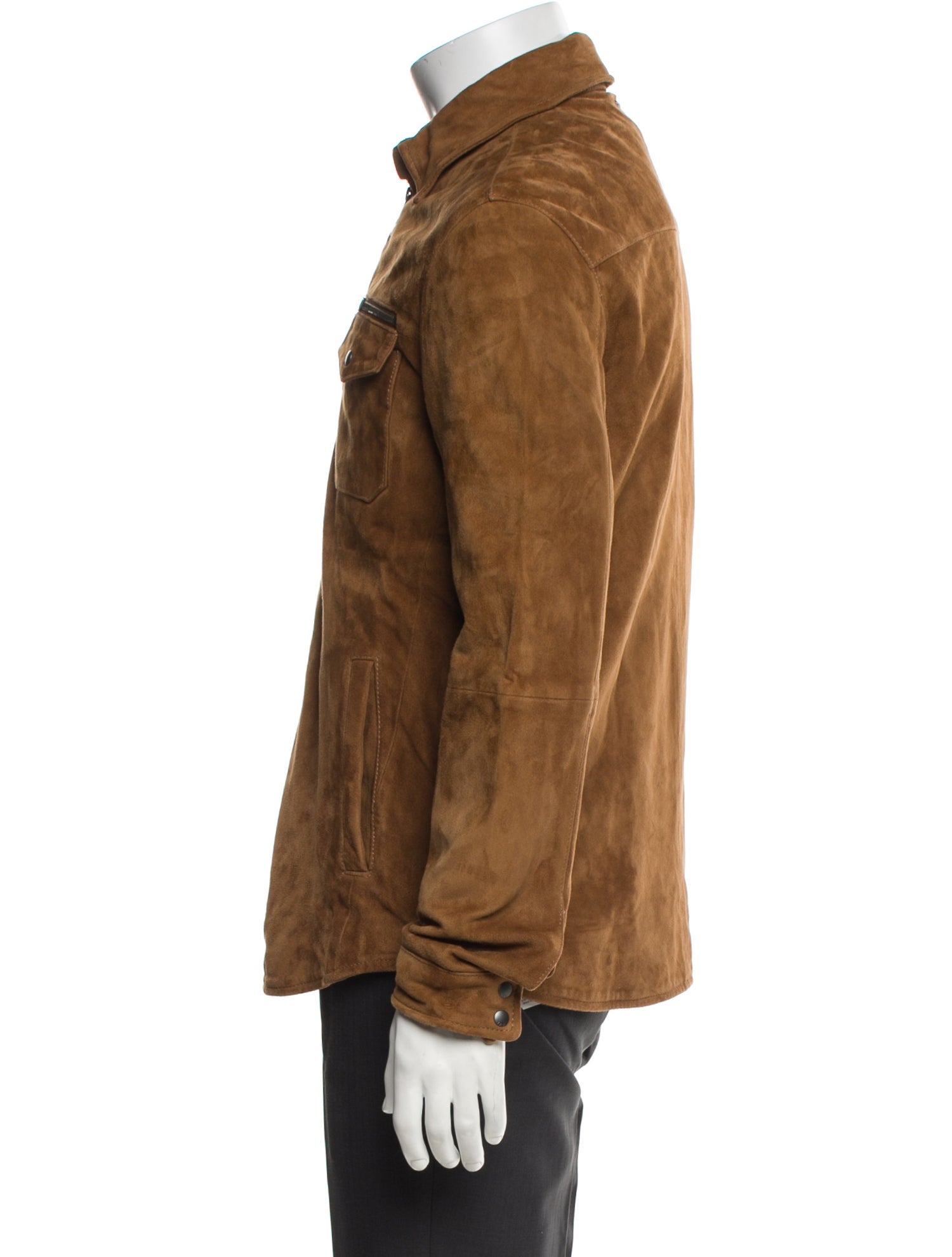 John Varvatos Star USA Suede Trucker Jacket