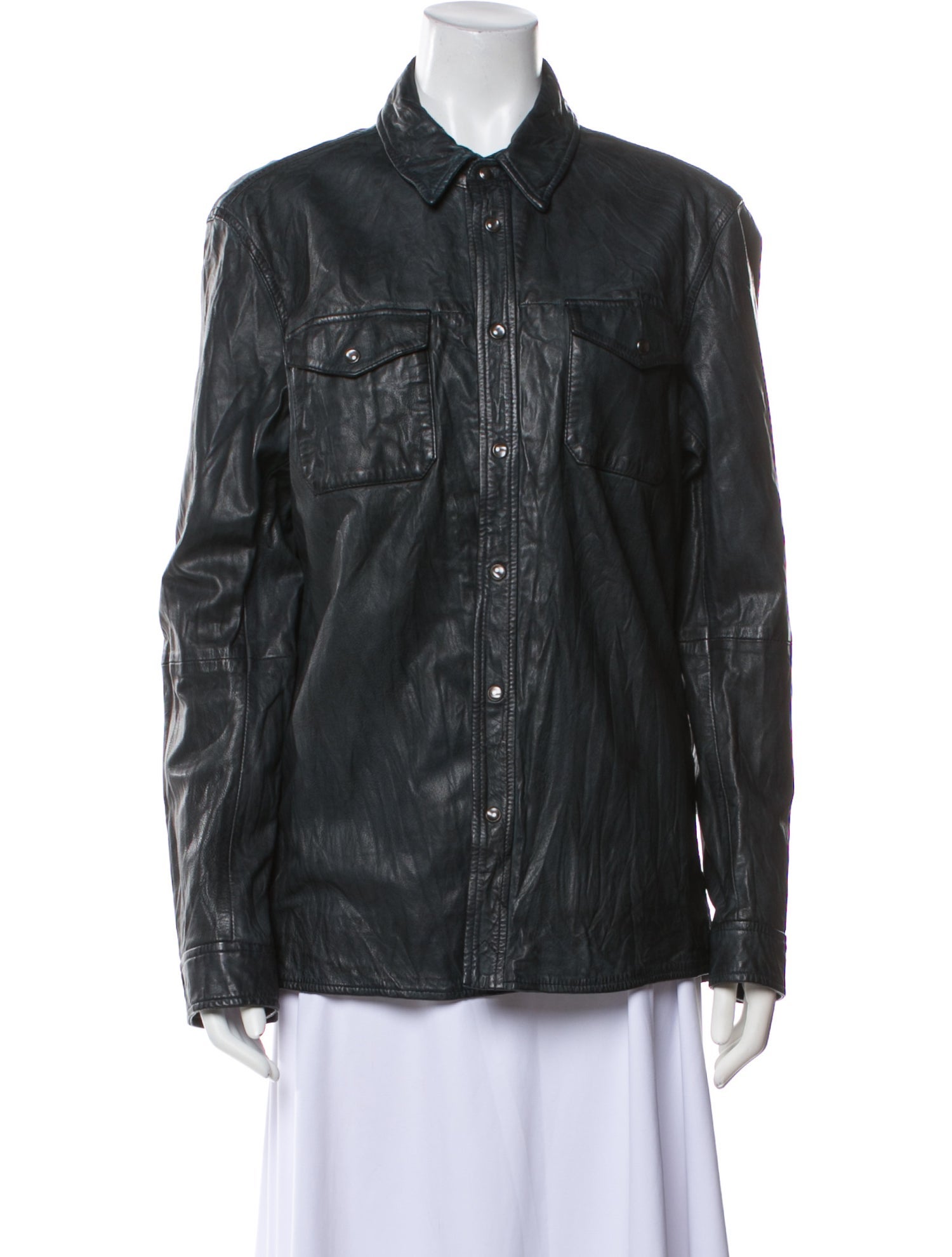 John Varvatos Star USA Leather Utility Jacket w/ Tags