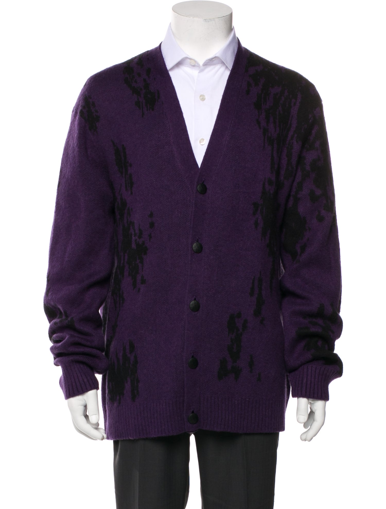 John Varvatos Star USA Printed V-Neck Cardigan w/ Tags