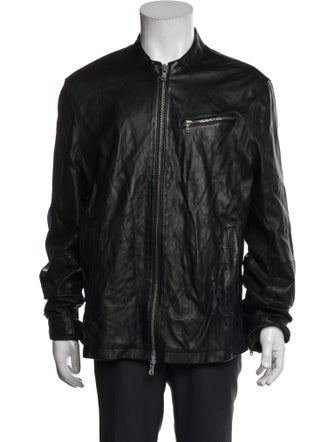 John Varvatos Star USA Lambskin Bomber Jacket