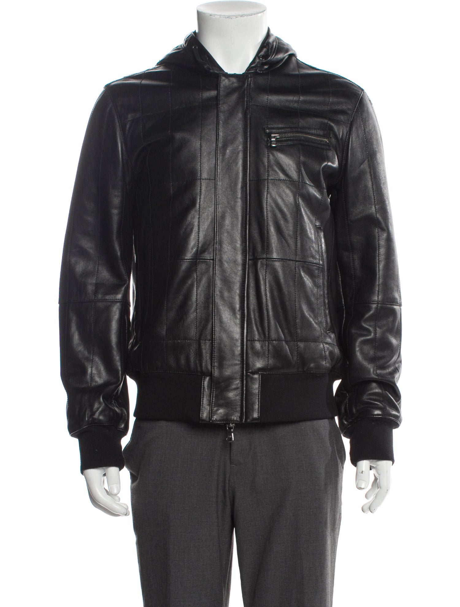 John Varvatos Star USA Eel Skin Bomber Jacket