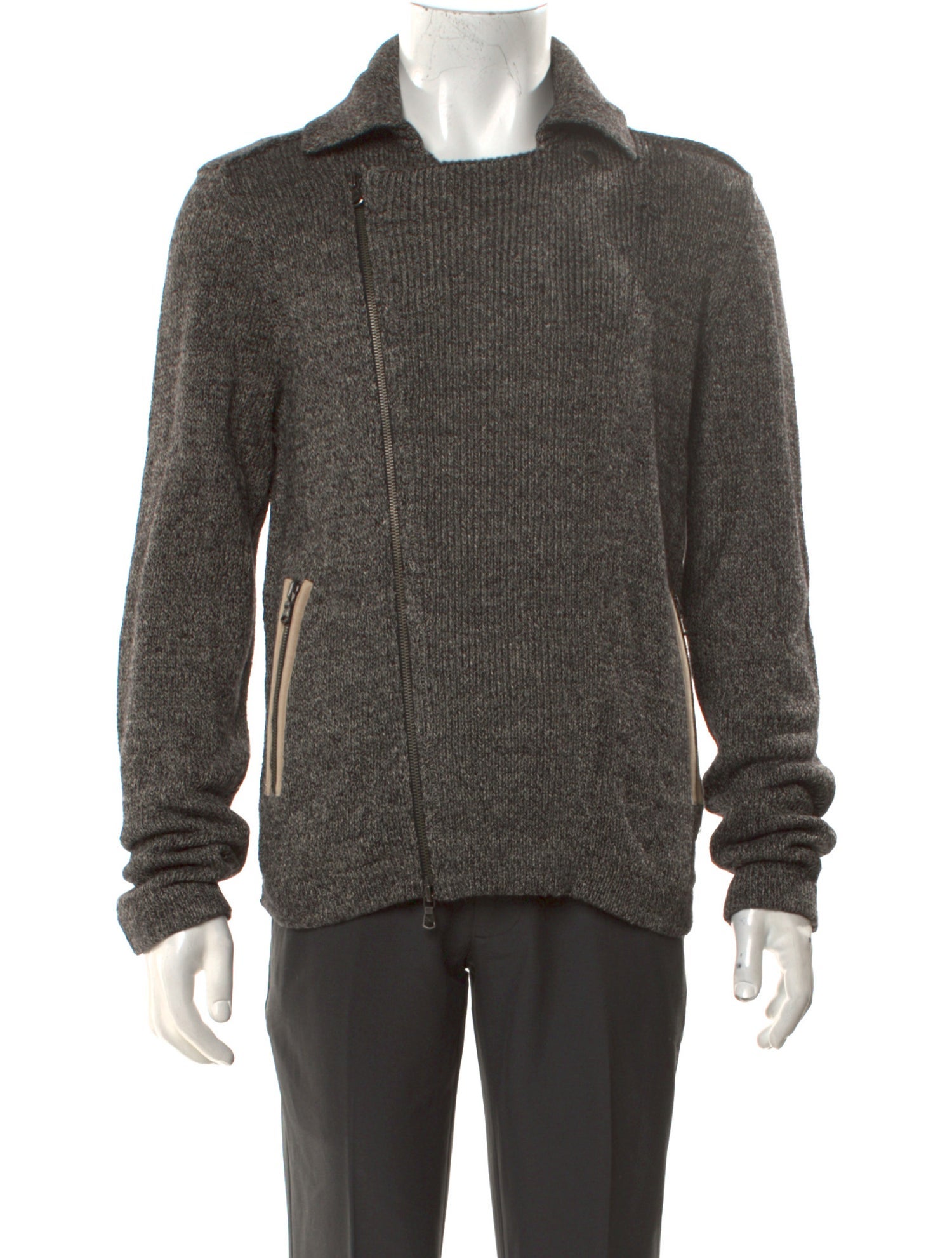 John Varvatos Star USA Crew Neck Long Sleeve Polo Sweater