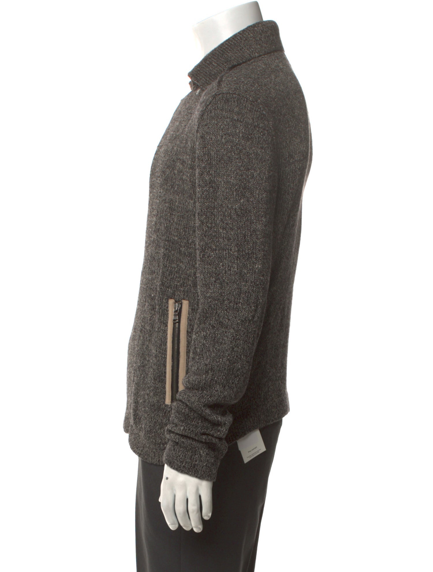 John Varvatos Star USA Crew Neck Long Sleeve Polo Sweater