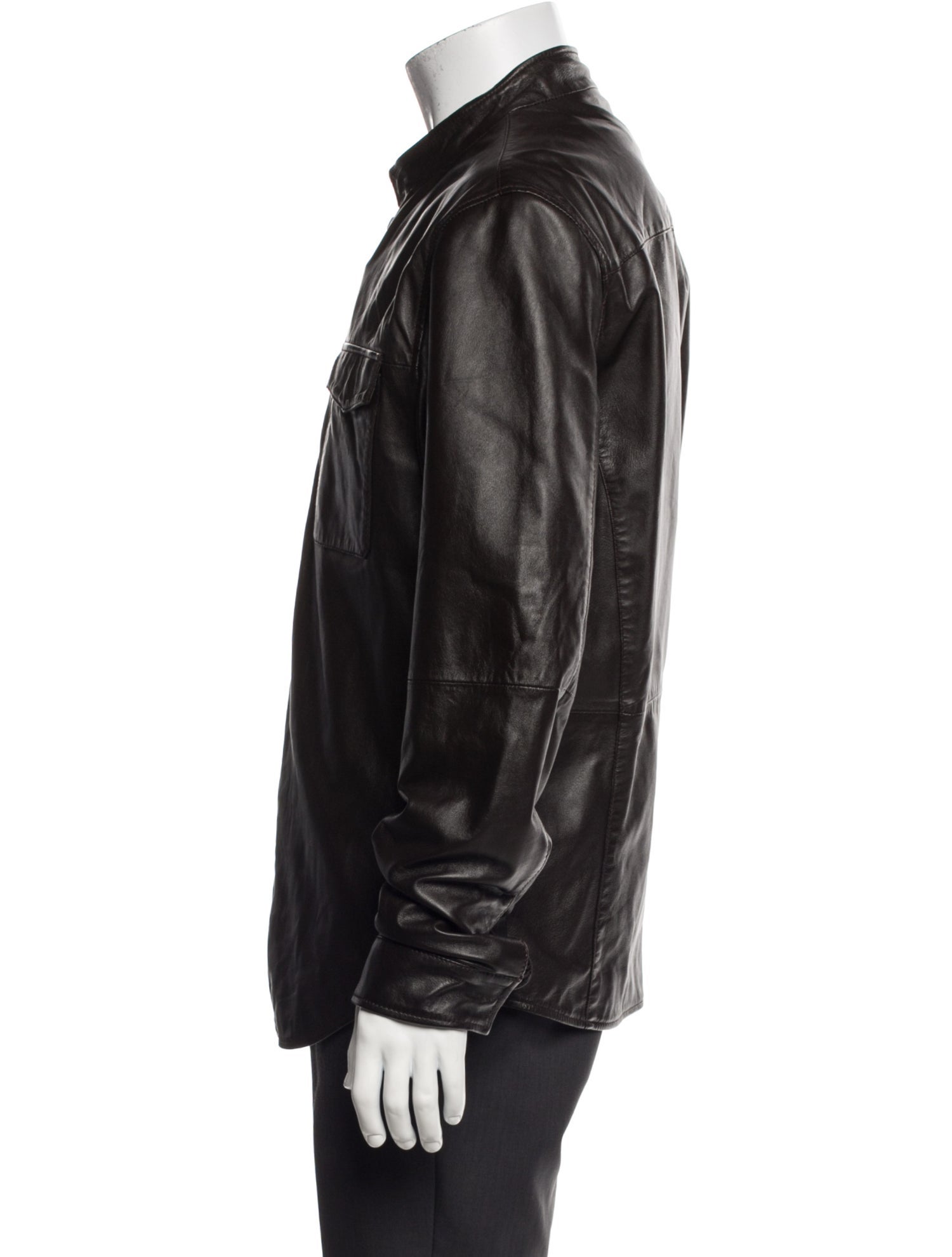 John Varvatos Star USA Lamb Leather Utility Jacket